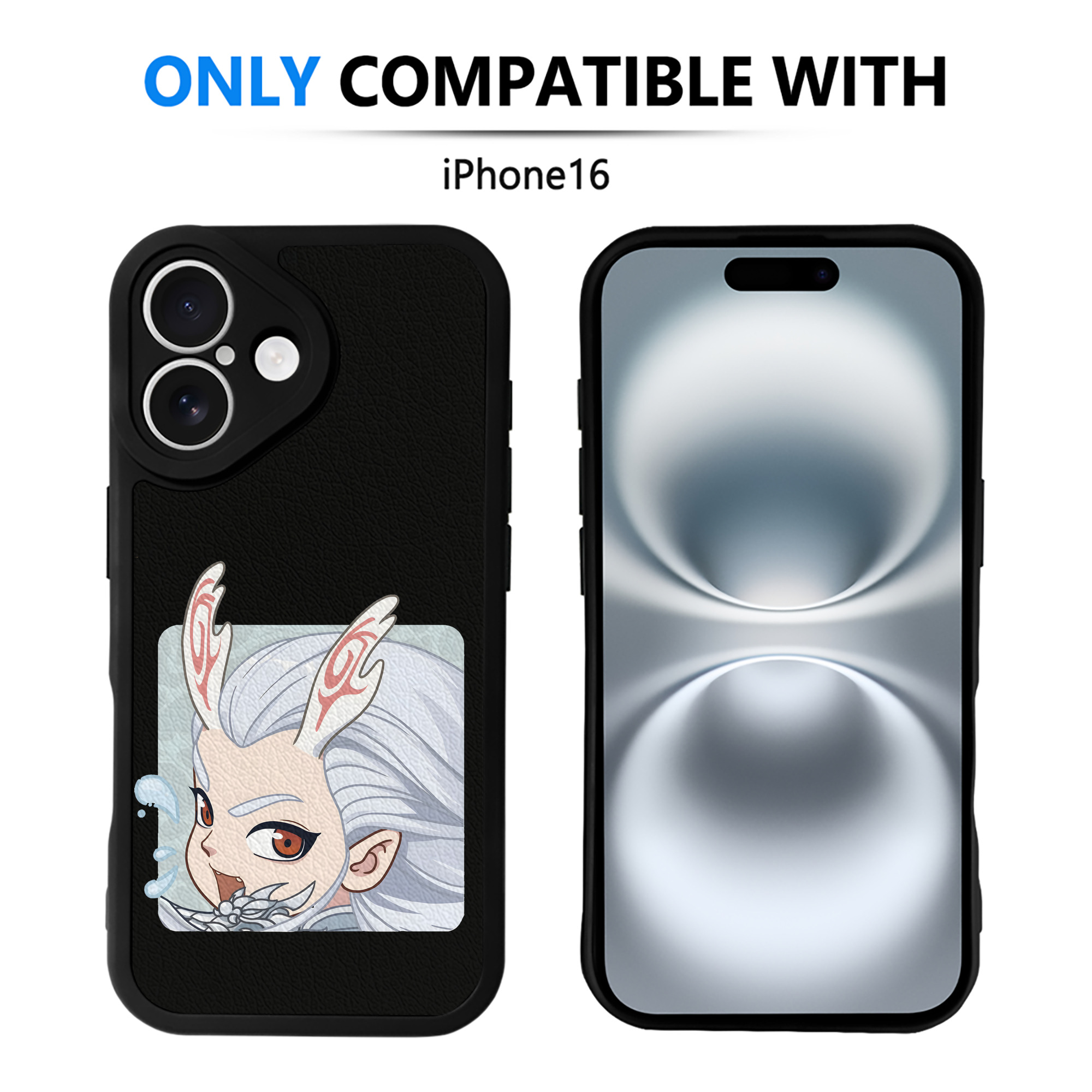 （画像用） Ne Zha 2 ナタ 魔童の大暴れ 【iPhone 16シリーズ対応】シリコンスマホケース（レザー調） 材質：シリコン